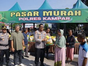 GRIB Jaya DPC Riau Bersama Polres Kampar Gelar Pasar Murah, Distribusikan 4 Ton Beras untuk Warga